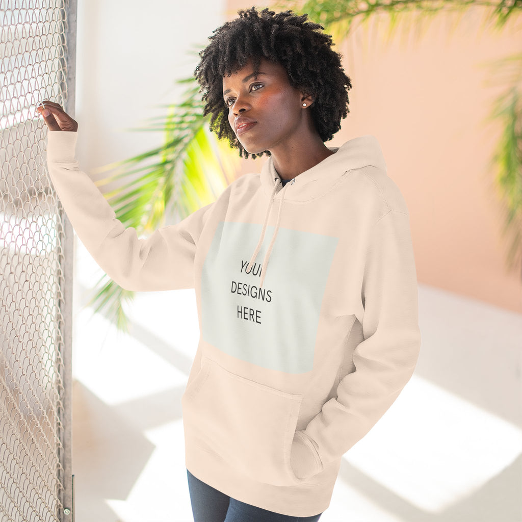 Three-Panel Fleece Hoodie