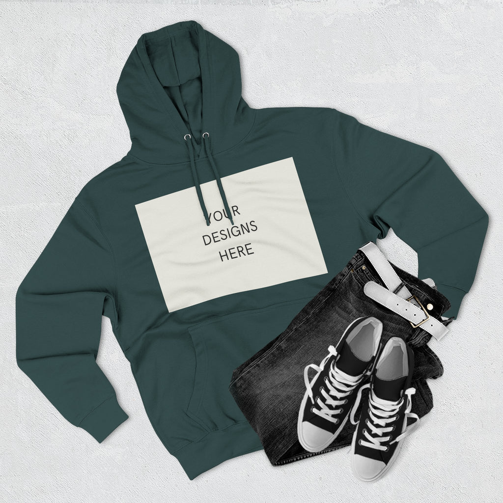 Three-Panel Fleece Hoodie
