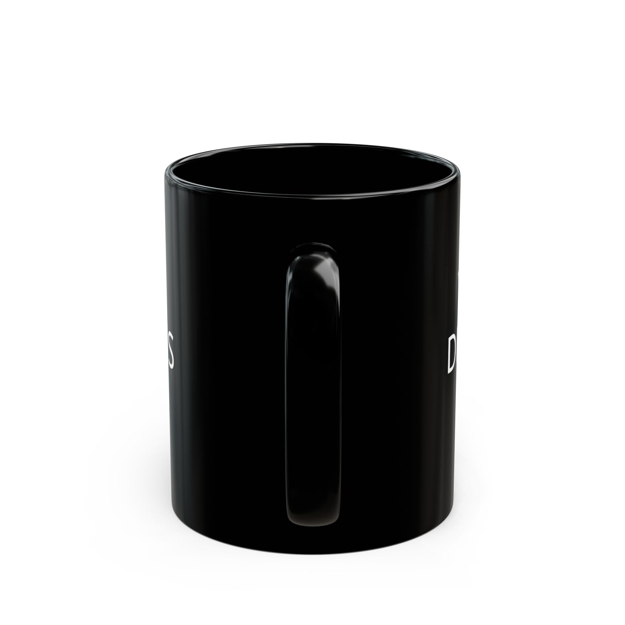 Black Ceramic Mug - Customizable 'Your Designs Here' Coffee Cup (11oz & 15oz)