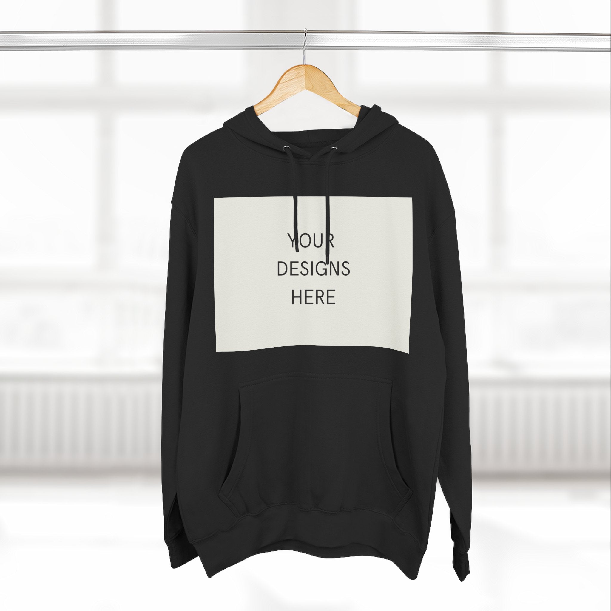 Three-Panel Fleece Hoodie