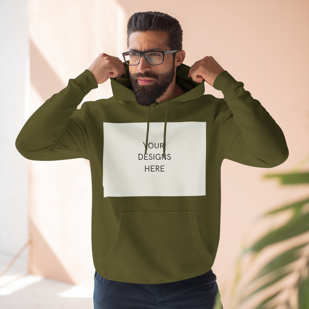 Three-Panel Fleece Hoodie