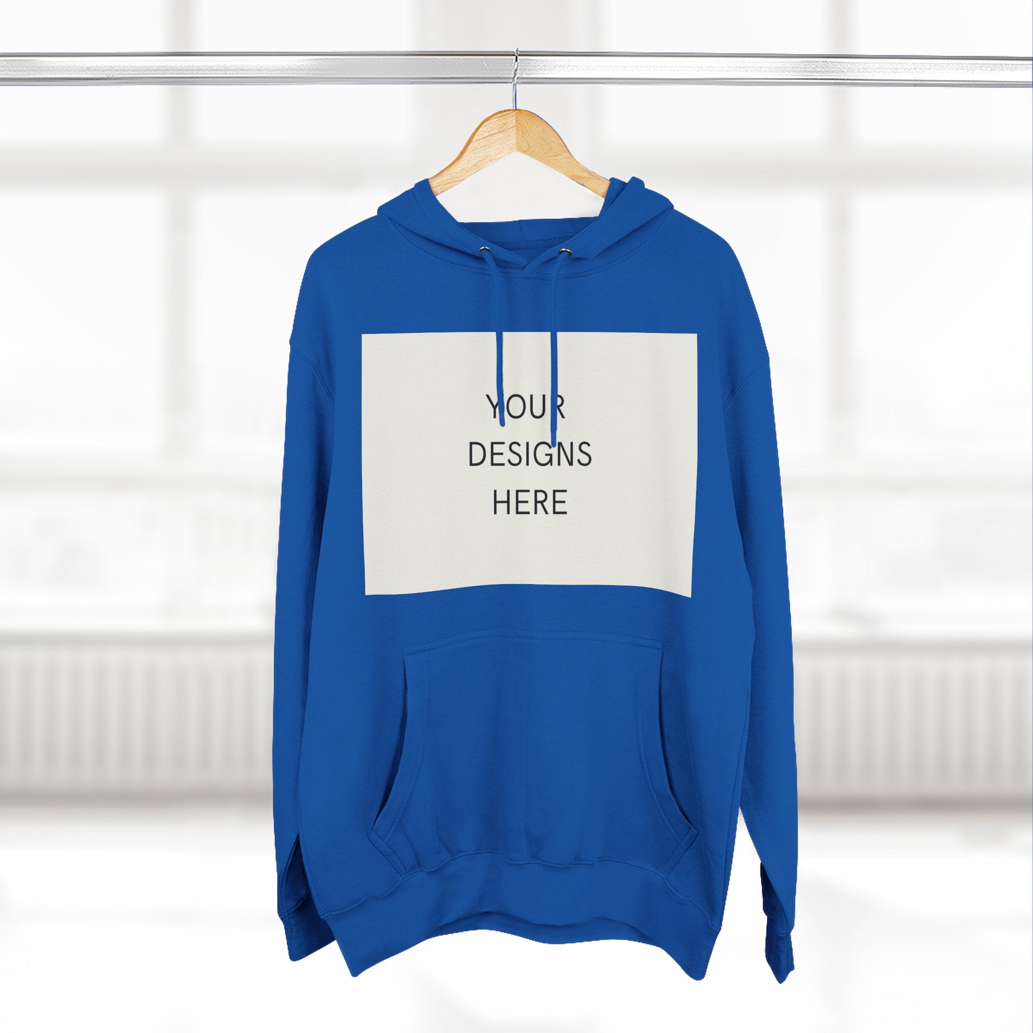 Three-Panel Fleece Hoodie