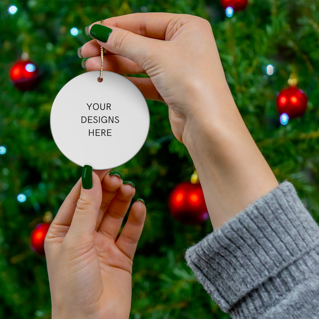 Custom Round Ceramic Ornament