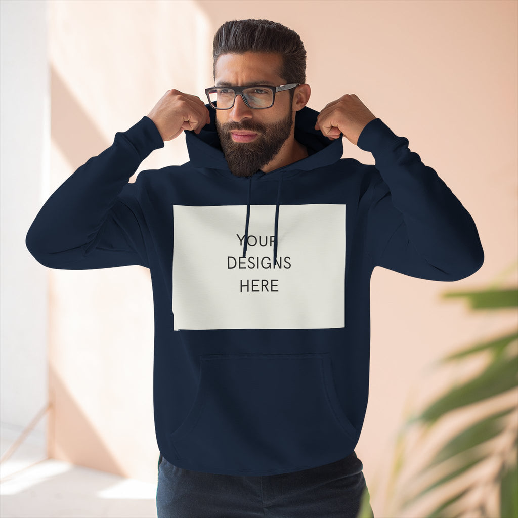 Three-Panel Fleece Hoodie