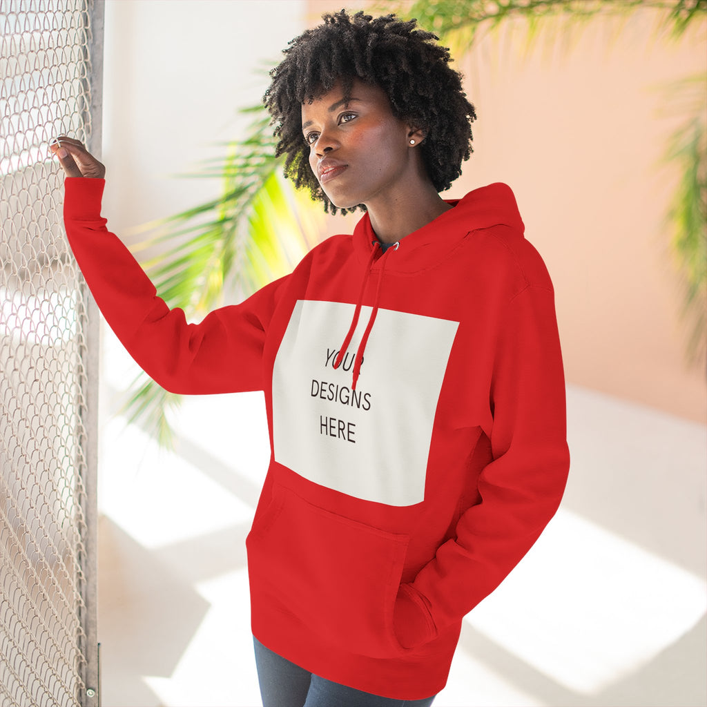 Three-Panel Fleece Hoodie