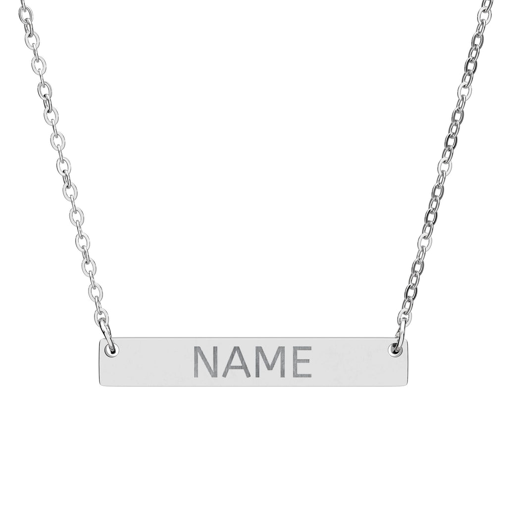 Engravable Horizontal Bar Necklace