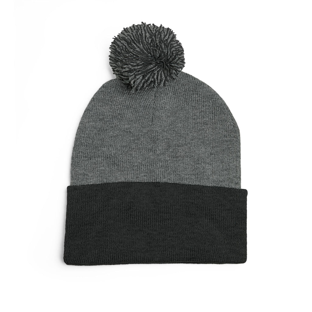 Embroidered Pom-Pom Beanie
