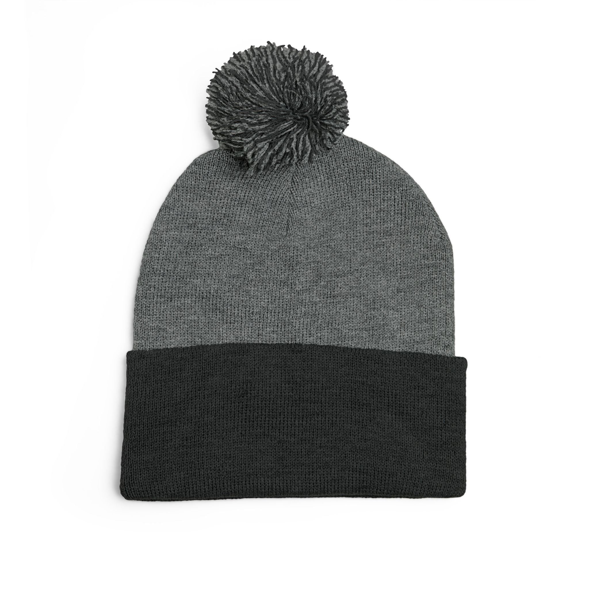 Embroidered Pom-Pom Beanie