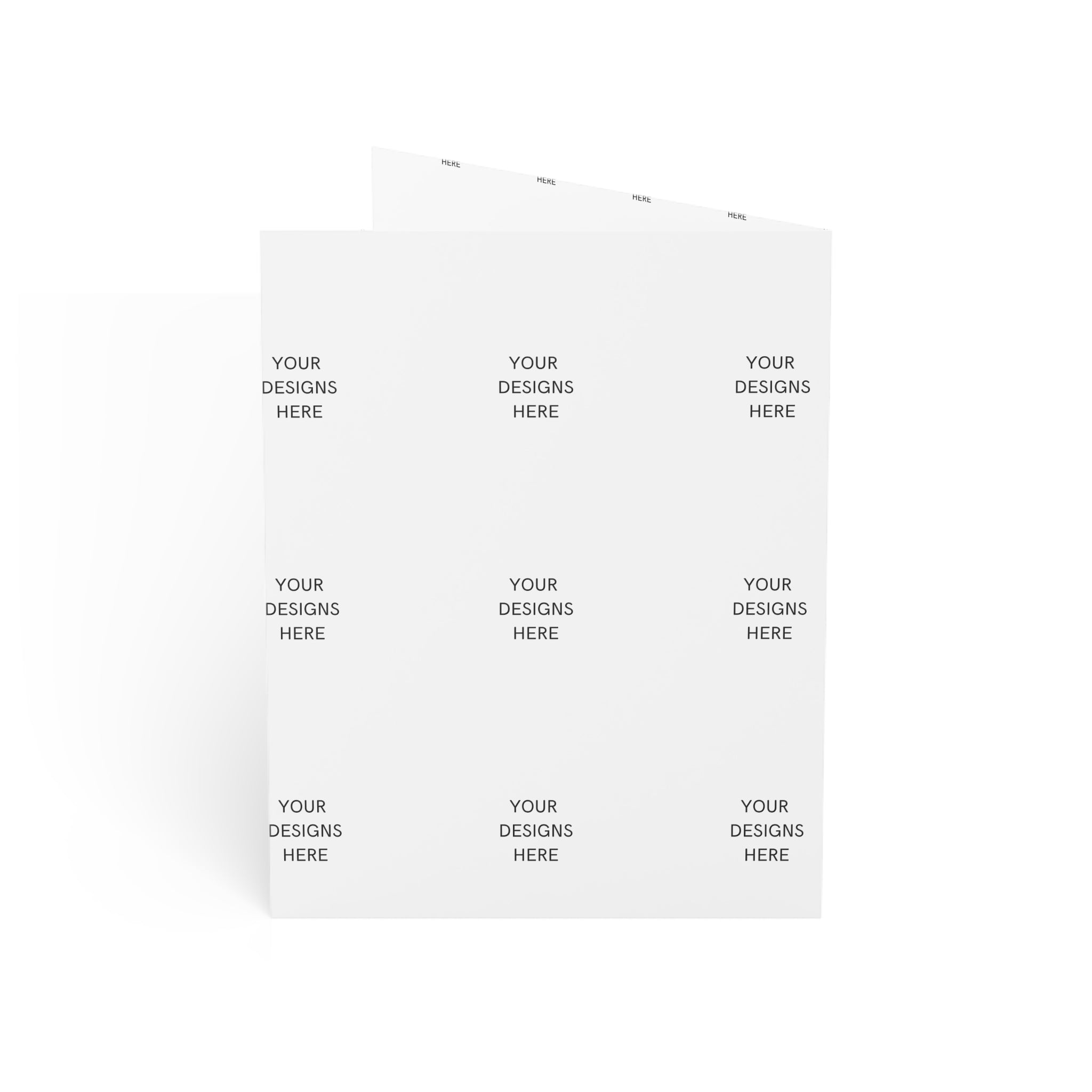 Custom Folded Greeting Cards — Blank Inside (Single or Bulk Packs 1 / 10 / 30 / 50)