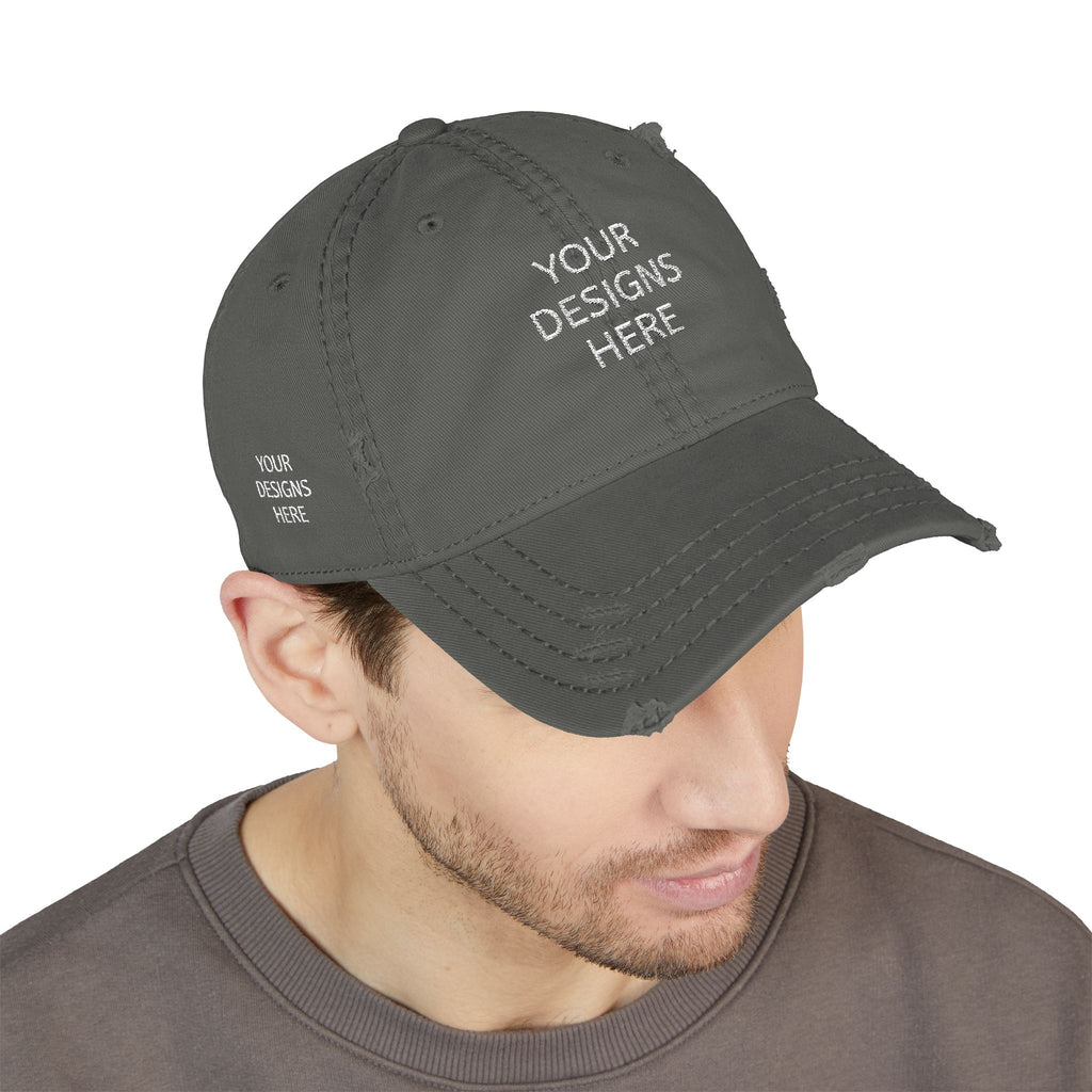 Distressed Embroidered Dad Hat