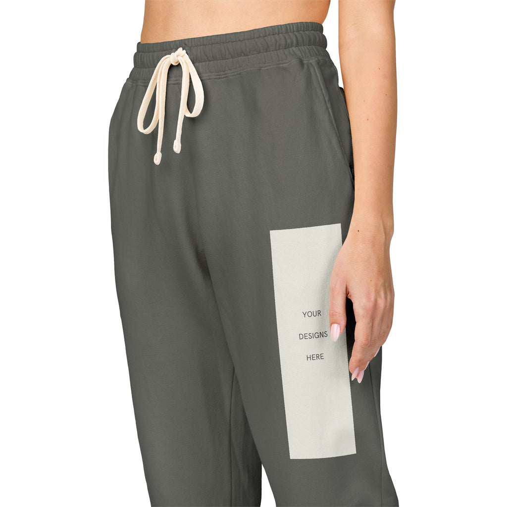 Embroidered Patch Fleece Sweatpants