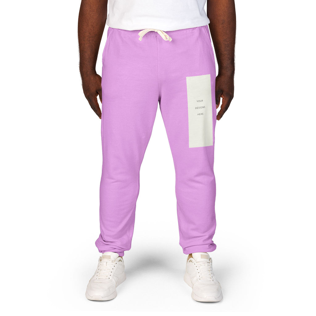 Embroidered Patch Fleece Sweatpants