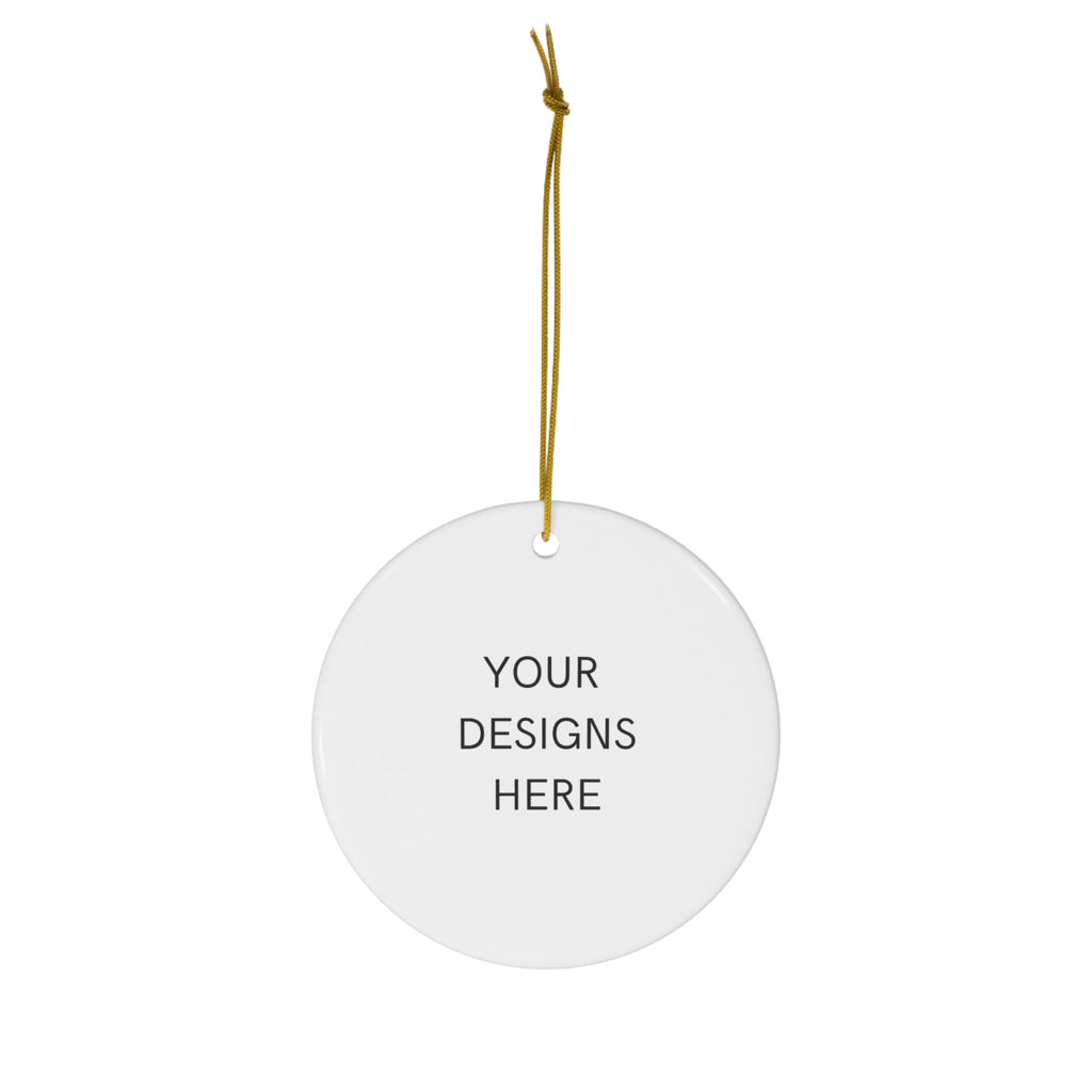 Custom Round Ceramic Ornament
