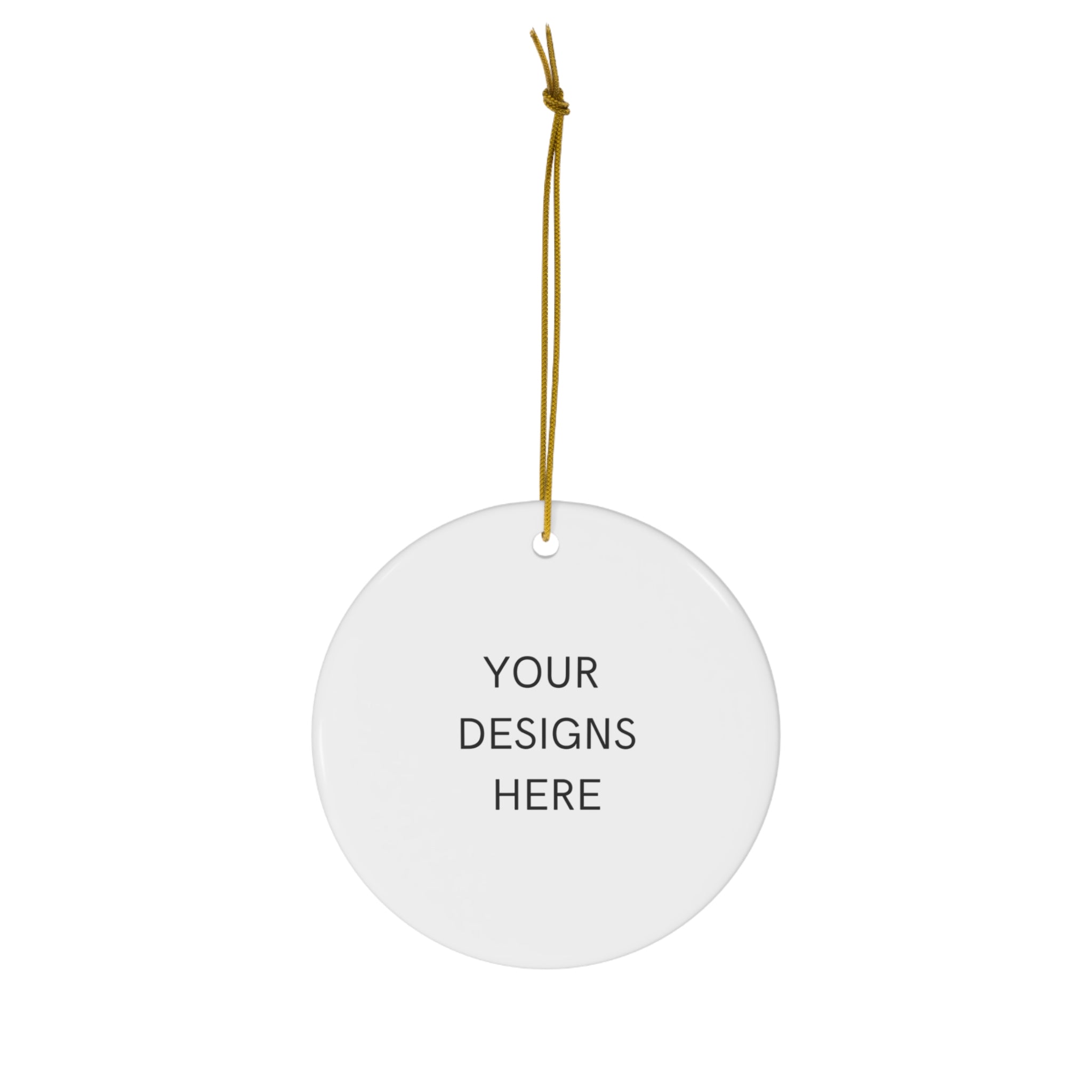 Custom Round Ceramic Ornament