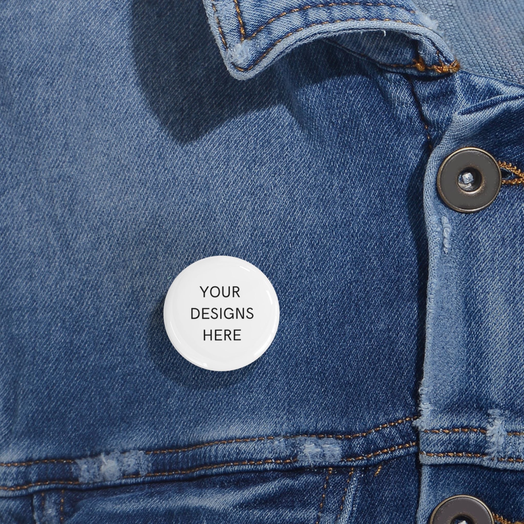 Custom Round Pin Button