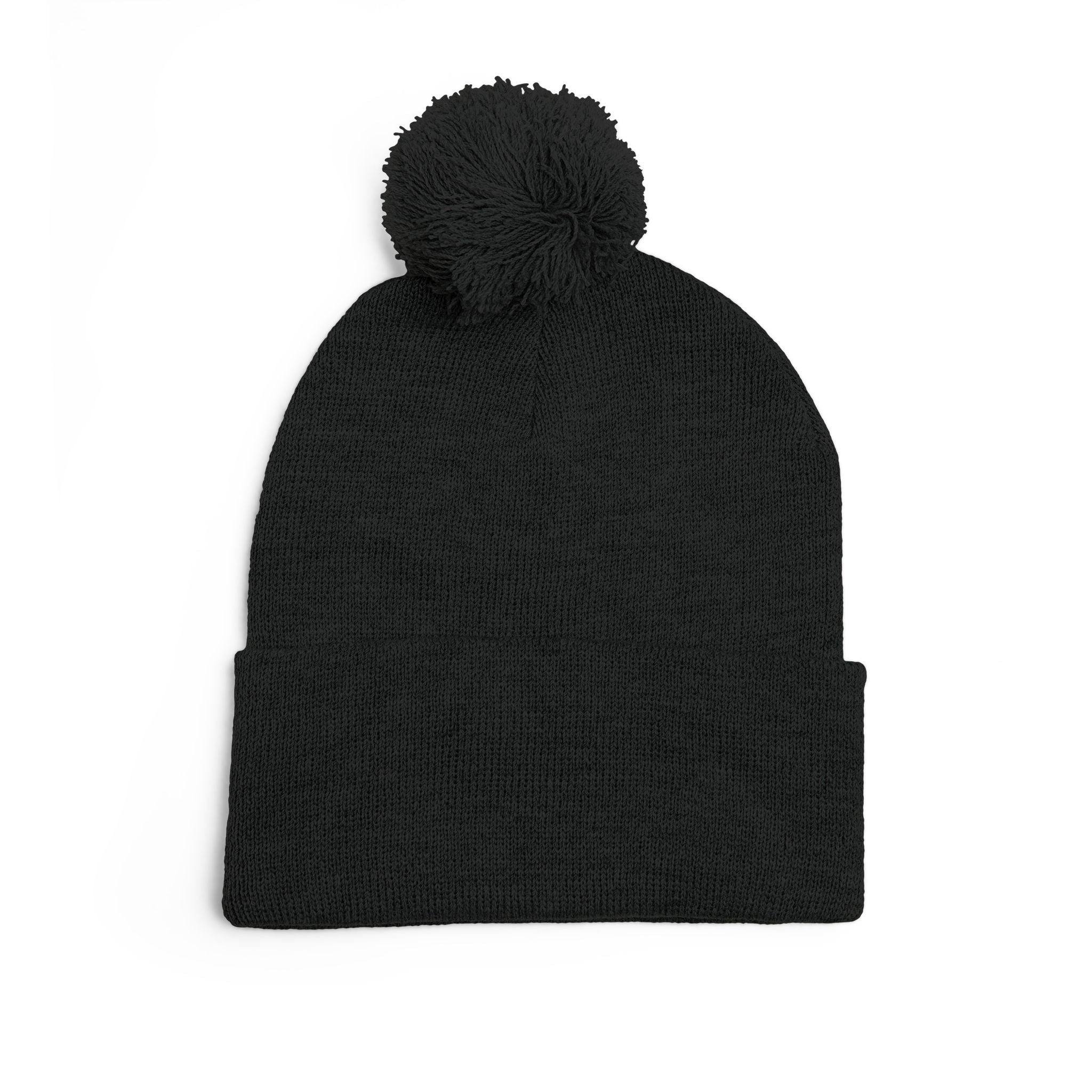 Embroidered Pom-Pom Beanie