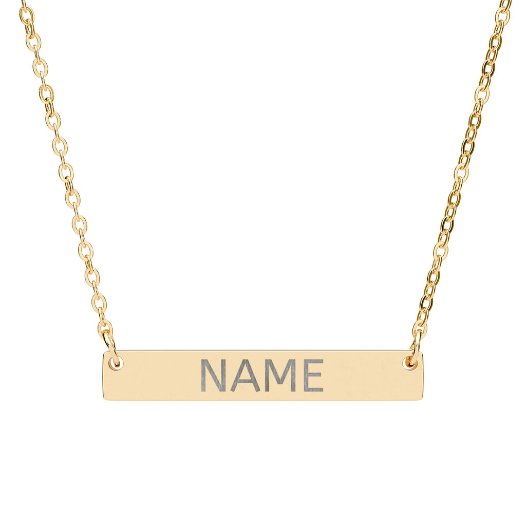 Engravable Horizontal Bar Necklace