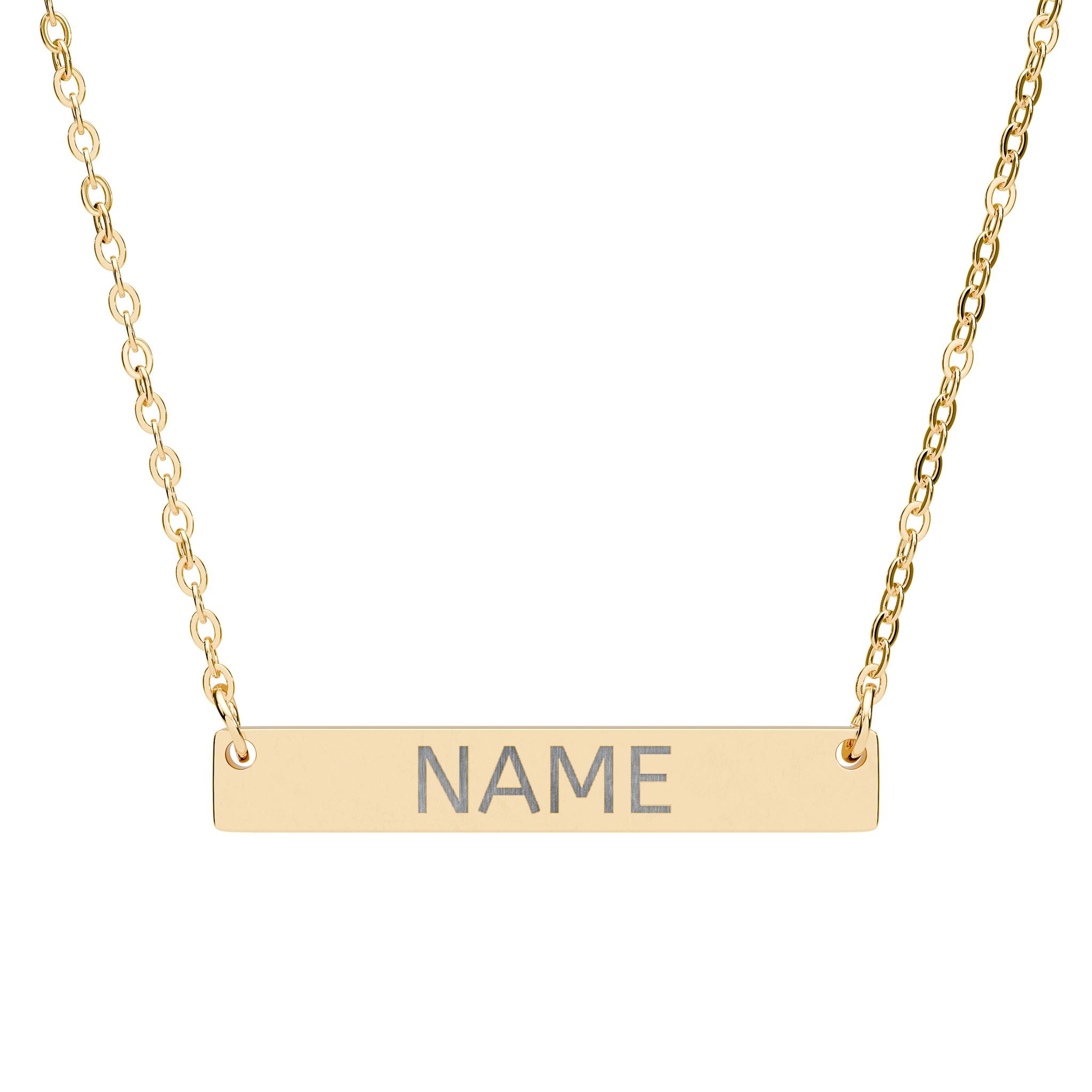 Engravable Horizontal Bar Necklace