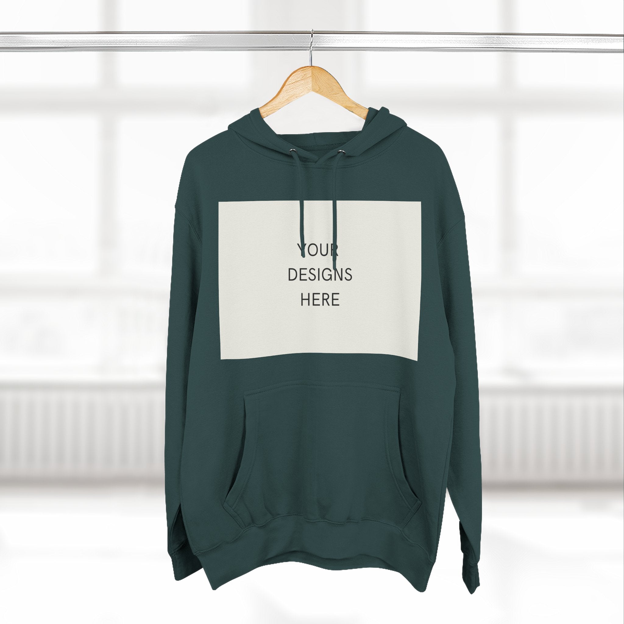 Three-Panel Fleece Hoodie