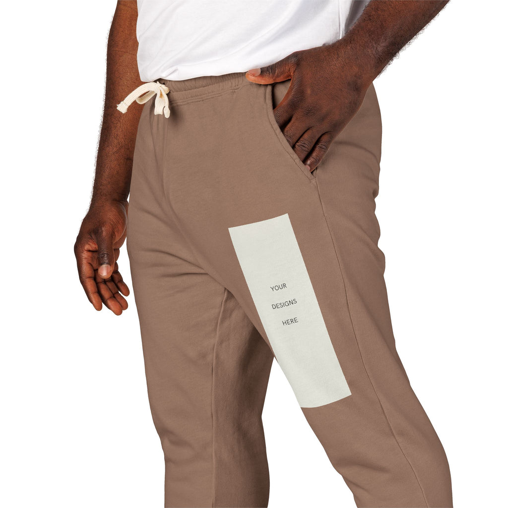 Embroidered Patch Fleece Sweatpants