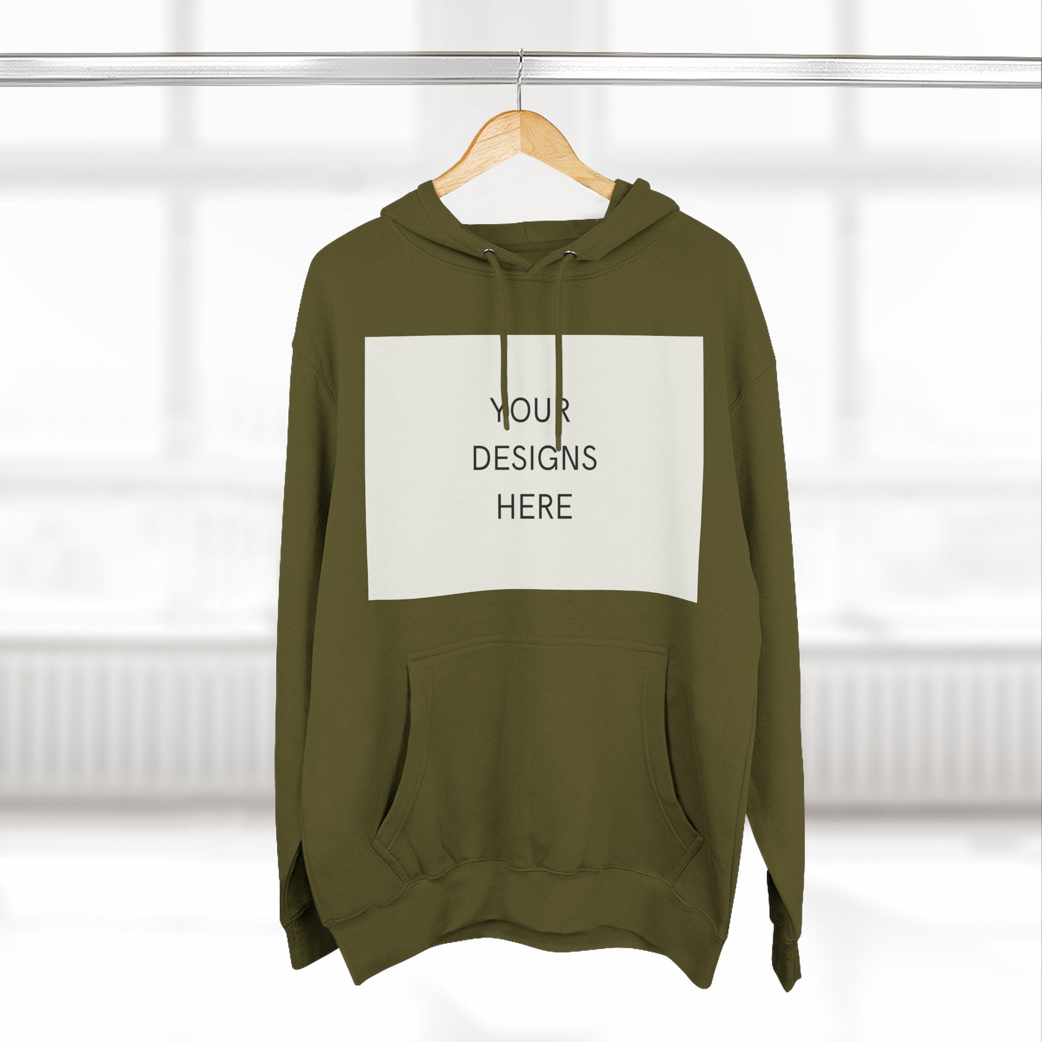 Three-Panel Fleece Hoodie