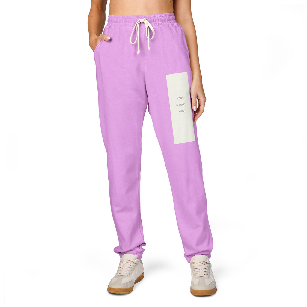 Embroidered Patch Fleece Sweatpants