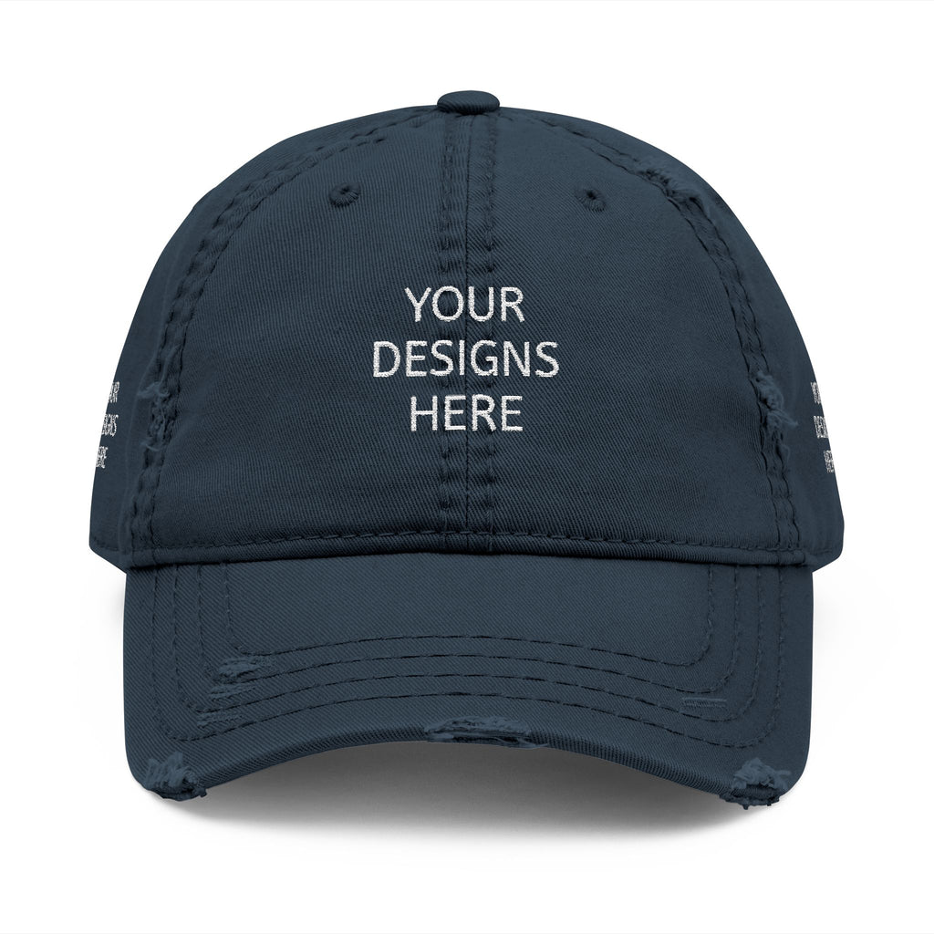 Distressed Embroidered Dad Hat