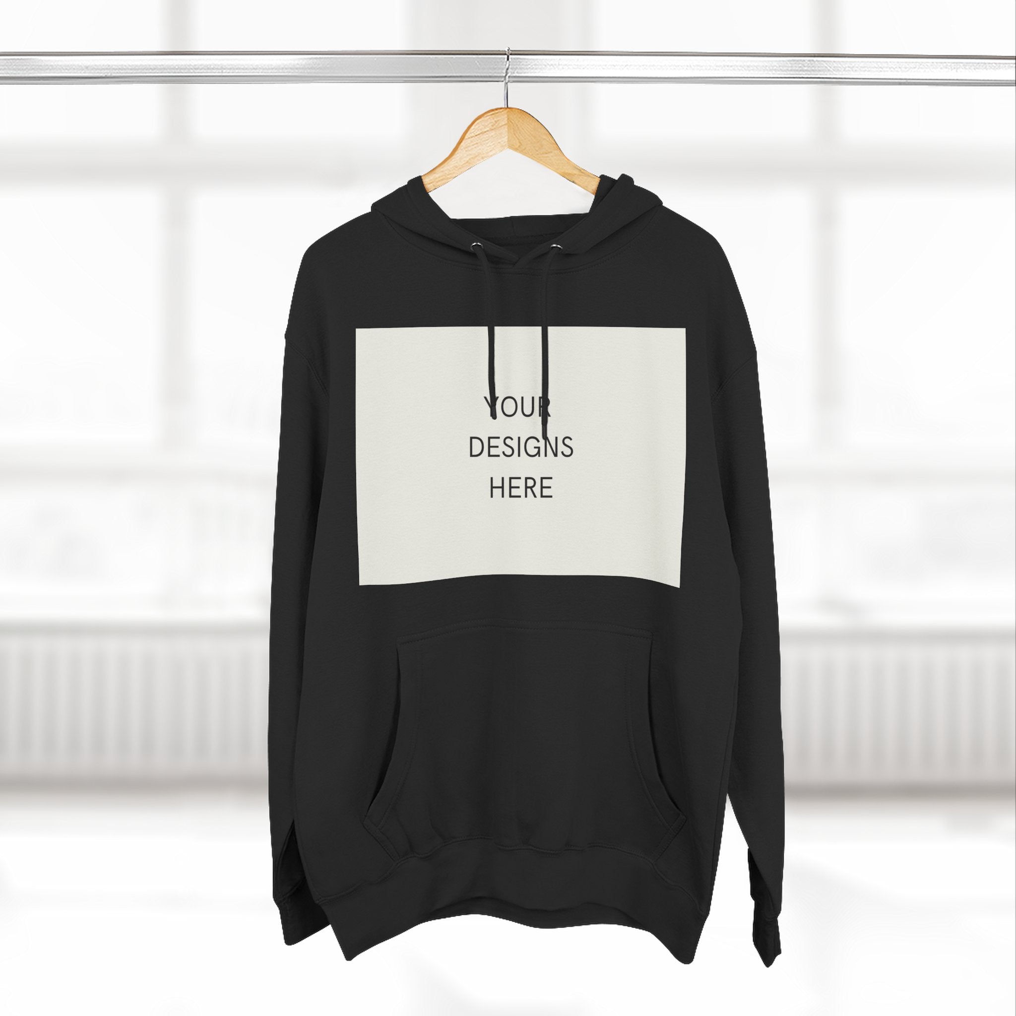 Three-Panel Fleece Hoodie