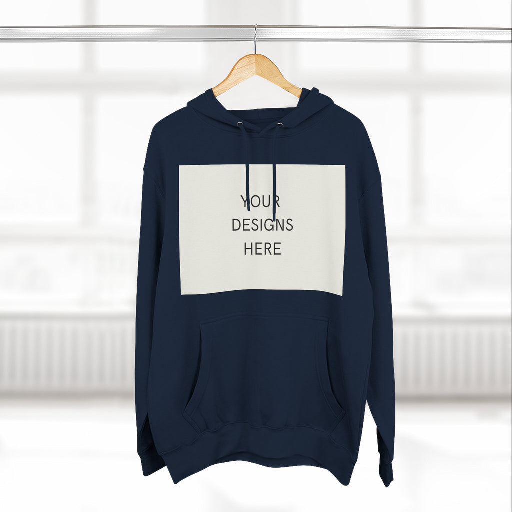 Three-Panel Fleece Hoodie