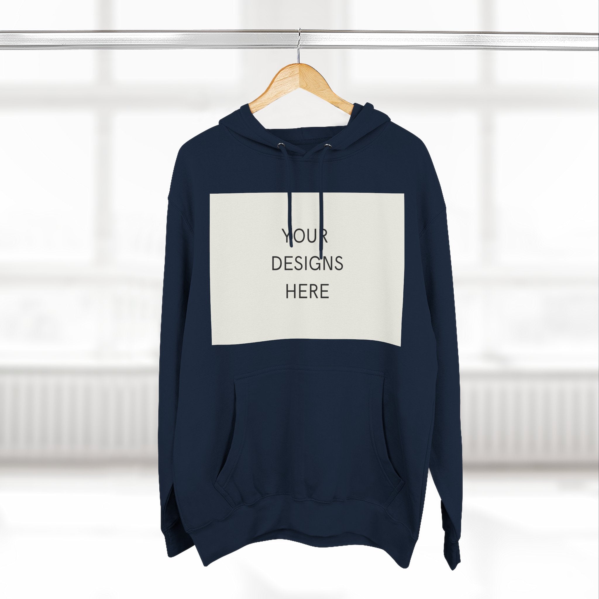 Three-Panel Fleece Hoodie