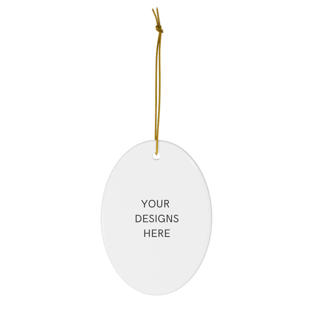 Custom Round Ceramic Ornament