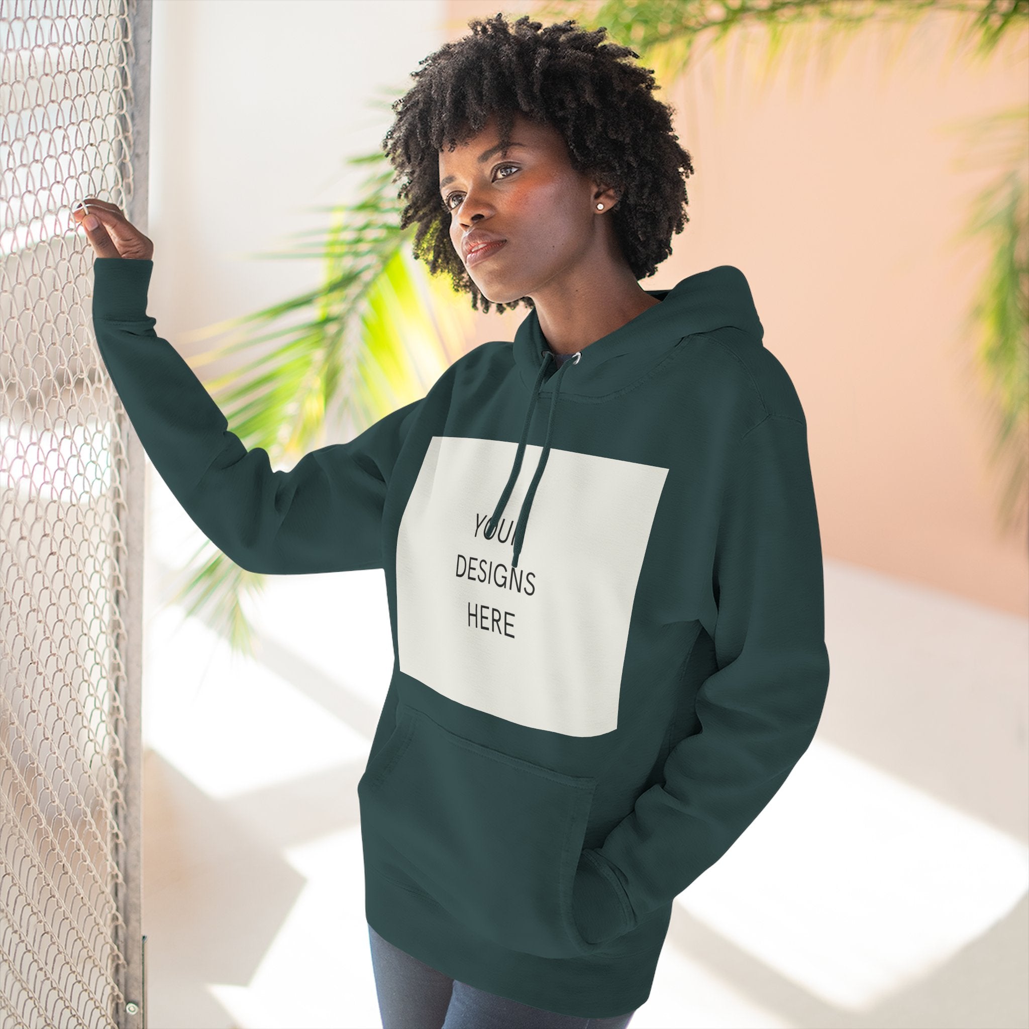 Three-Panel Fleece Hoodie