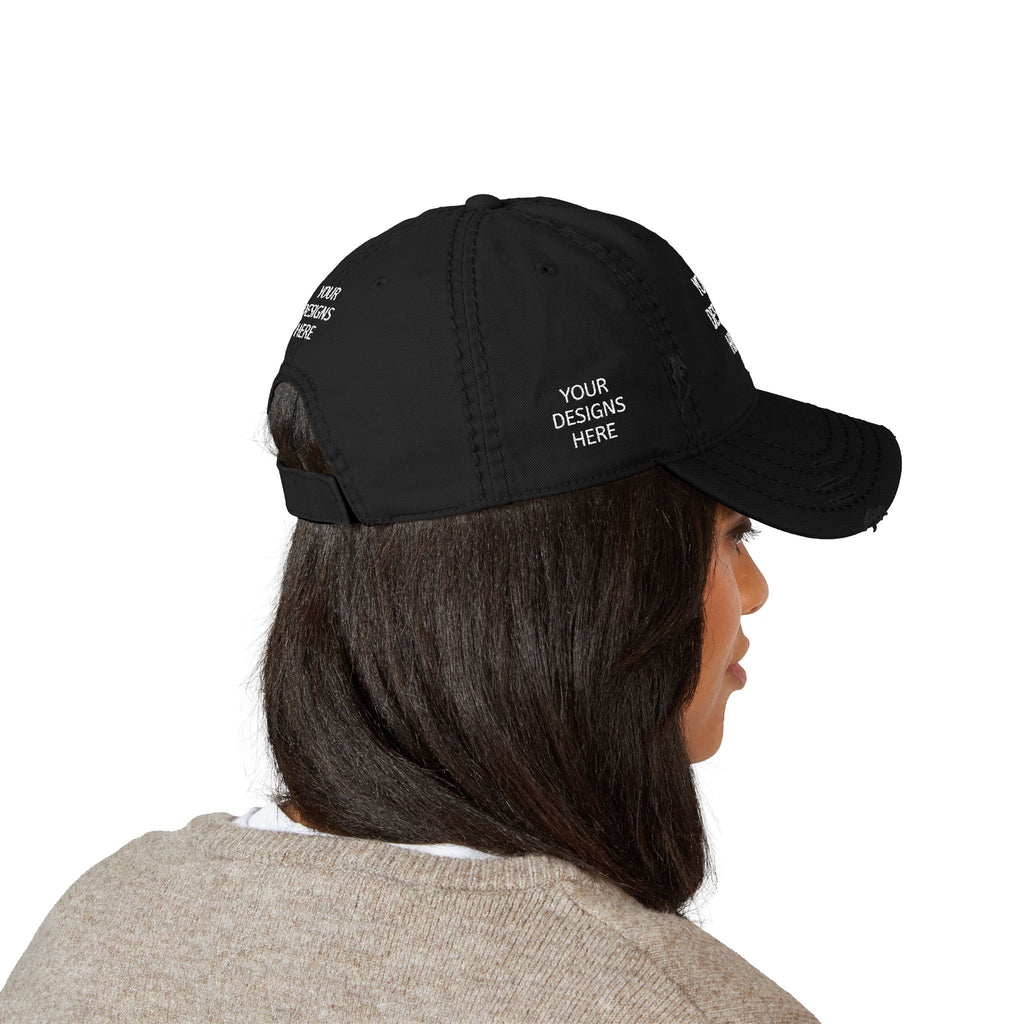 Distressed Embroidered Dad Hat