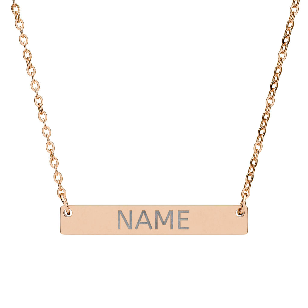Engravable Horizontal Bar Necklace