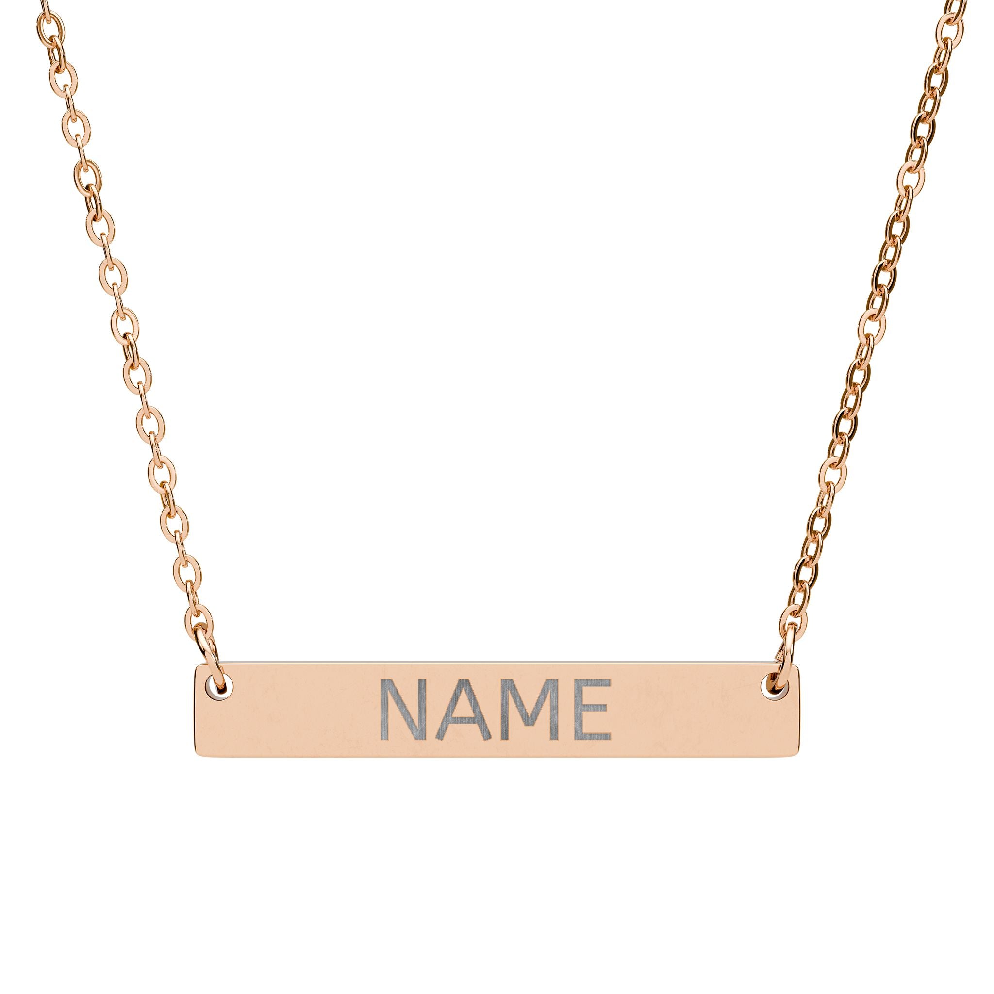 Engravable Horizontal Bar Necklace