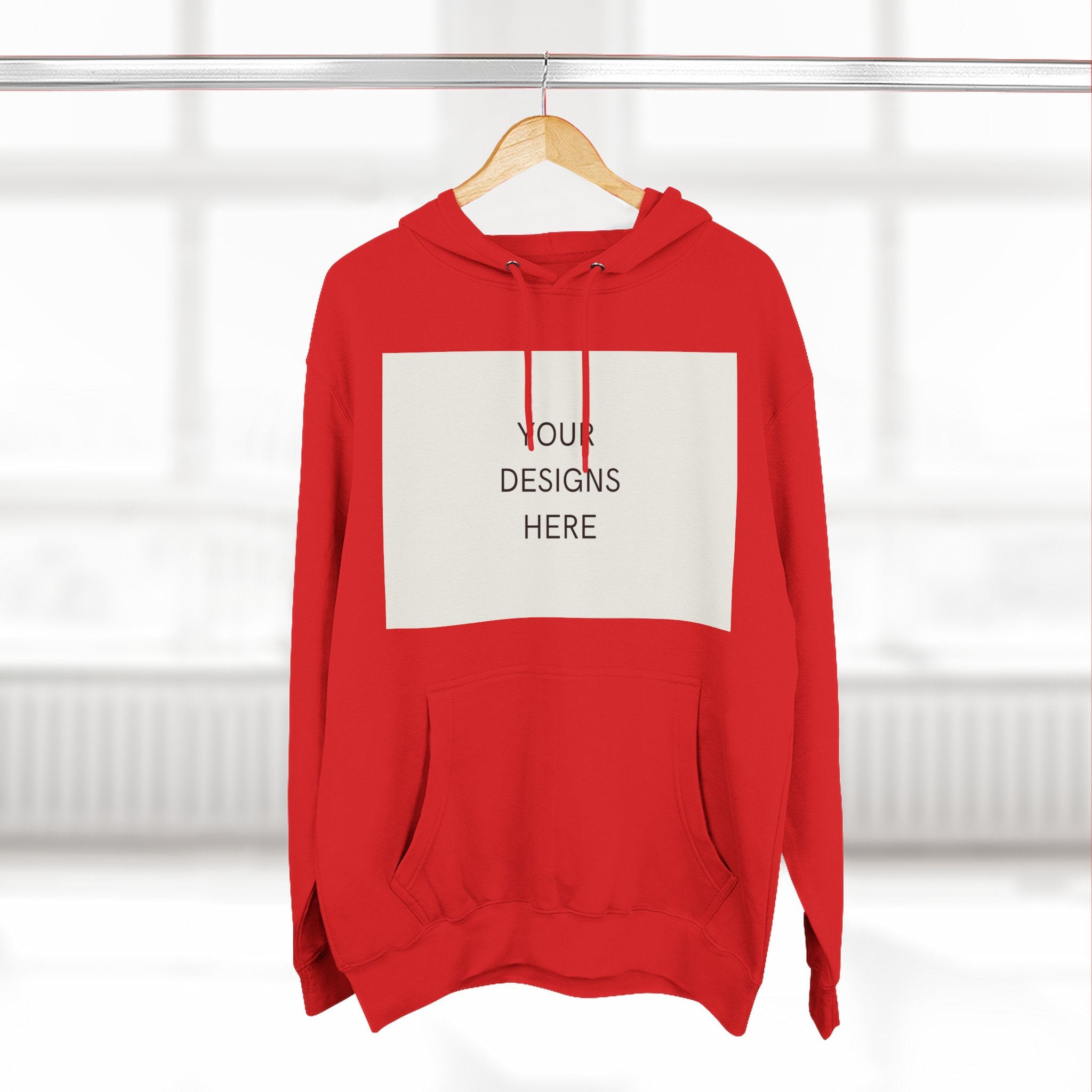 Three-Panel Fleece Hoodie