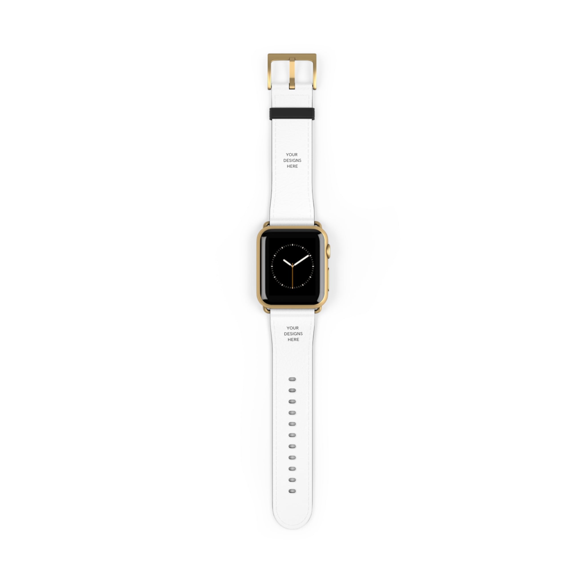 Minimal White Leather Watch Band