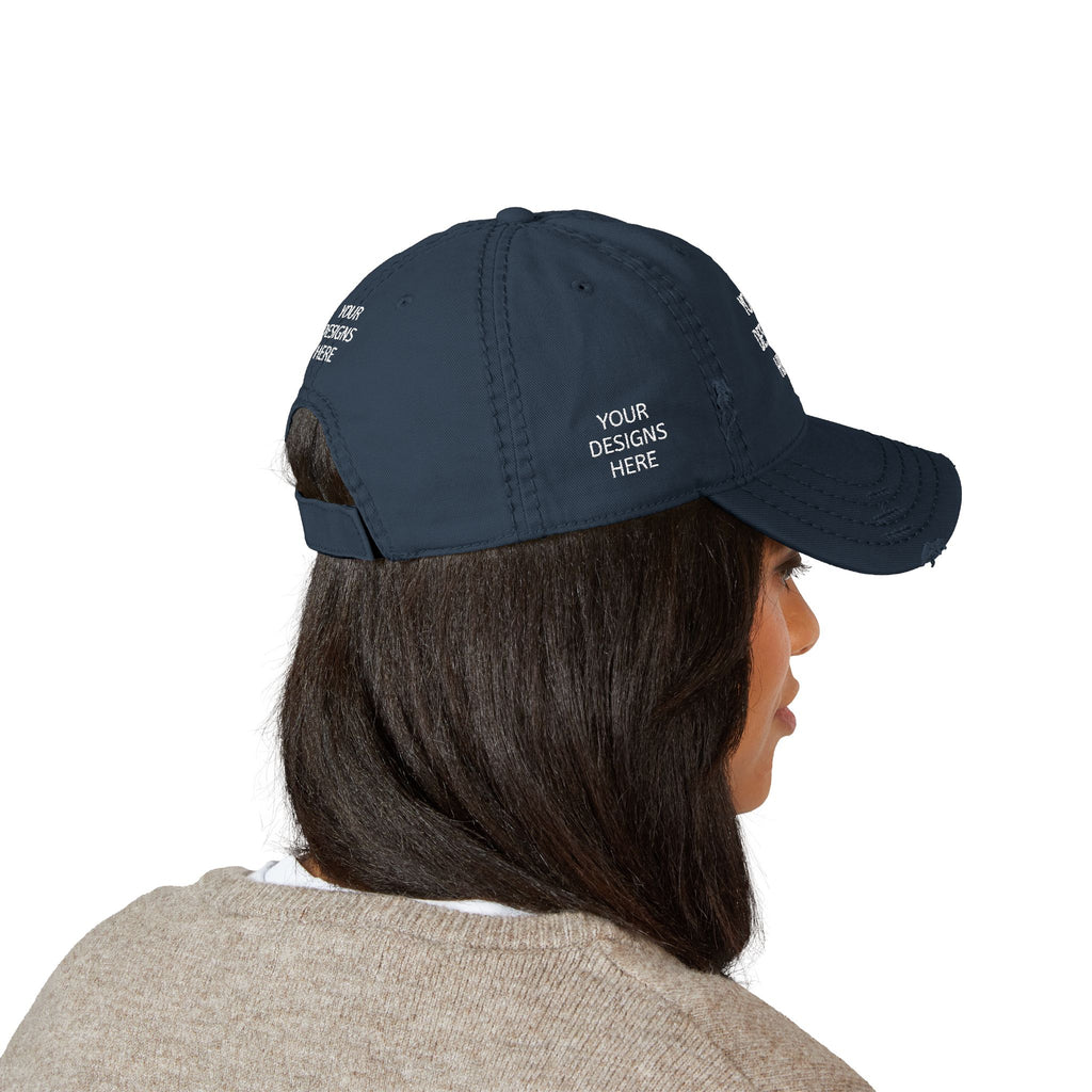 Distressed Embroidered Dad Hat
