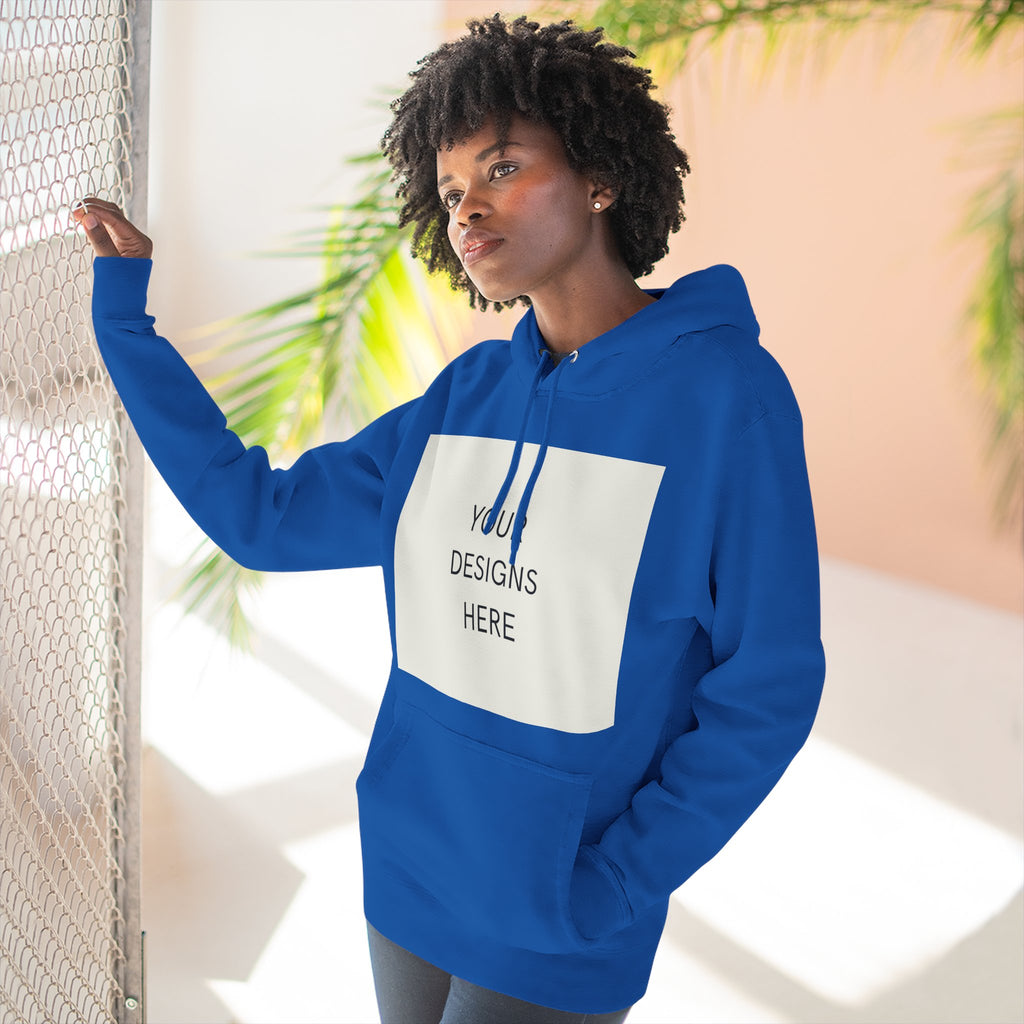 Three-Panel Fleece Hoodie
